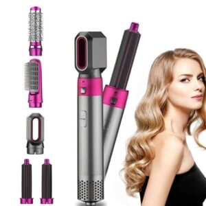 5 in 1 Hair Dryer Styling Tool Multi-Head Hot Air Brush Comb Detachable Hair Styler with Dryer
