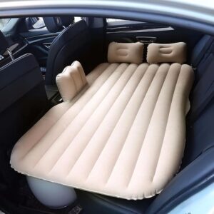 Car Inflatable Bed with Pump & 2 Air Pillows | Universal Fit Back Seat Travel Mattress | Car Bed for Camping